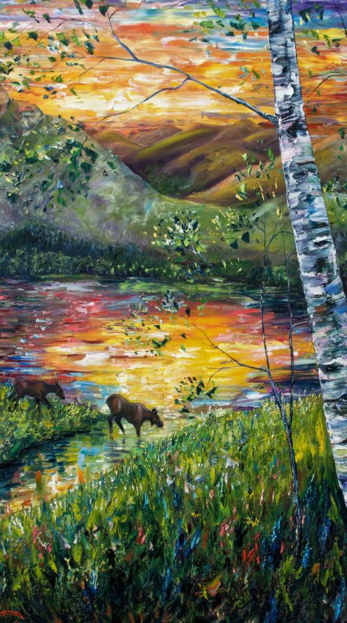 "Dawn's Early Light" (commission work reserved for Sharon). by Lena Owens at OLena Art