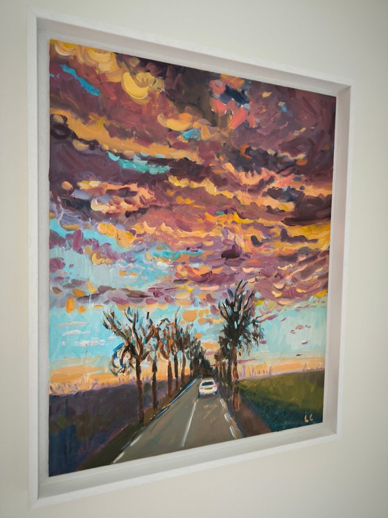 STORMY SKY OVER FAVORITE ROAD