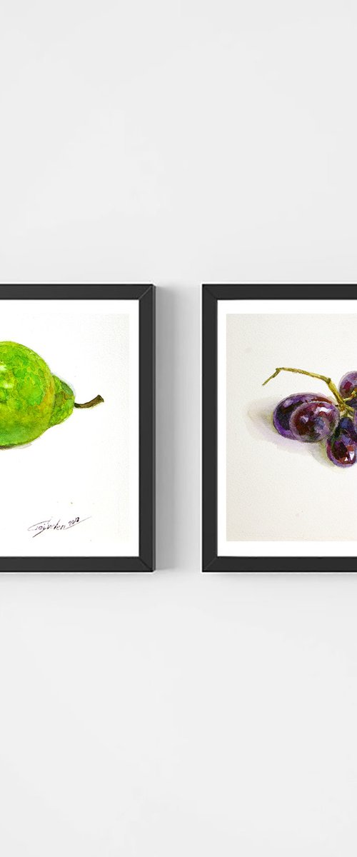 Set of two fruits by Elena Gaivoronskaia
