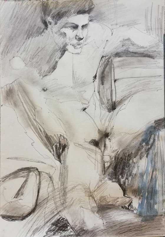 Male Nude with Hat