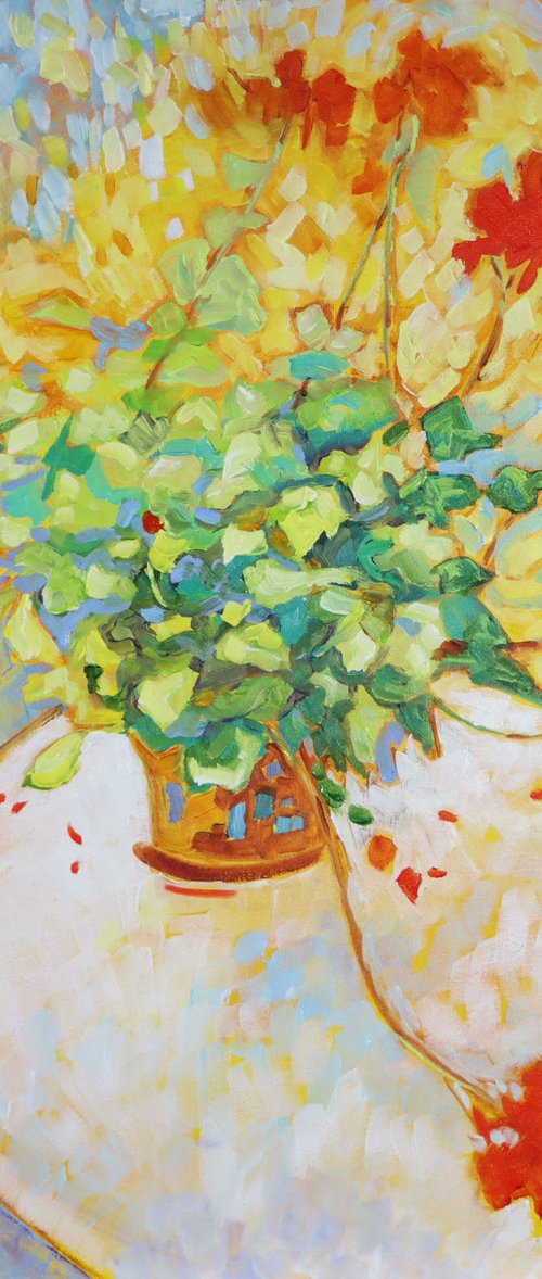 Sunshine and Geraniums by Mary Kemp