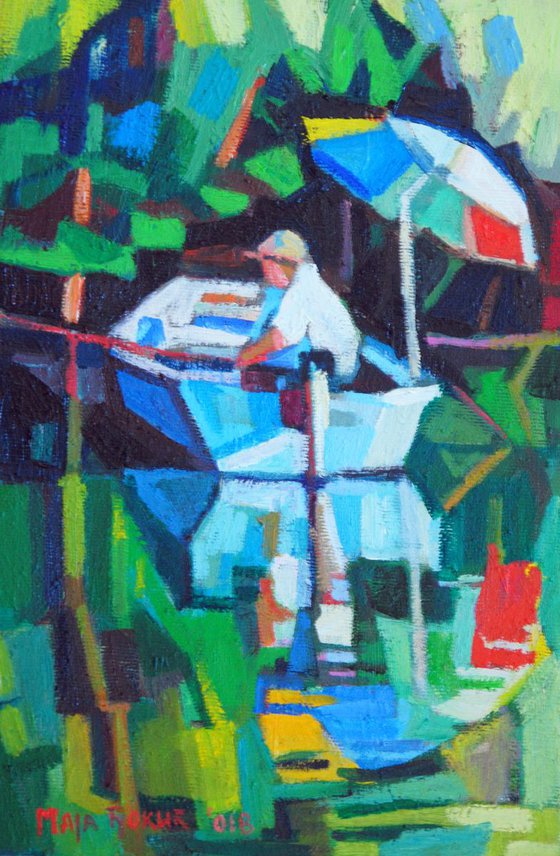 Fisherman / 30 x 20 x 2 cm