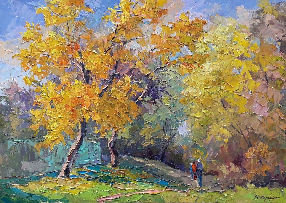 Oil painting Autumn colors nSerb698 by Boris Serdyuk