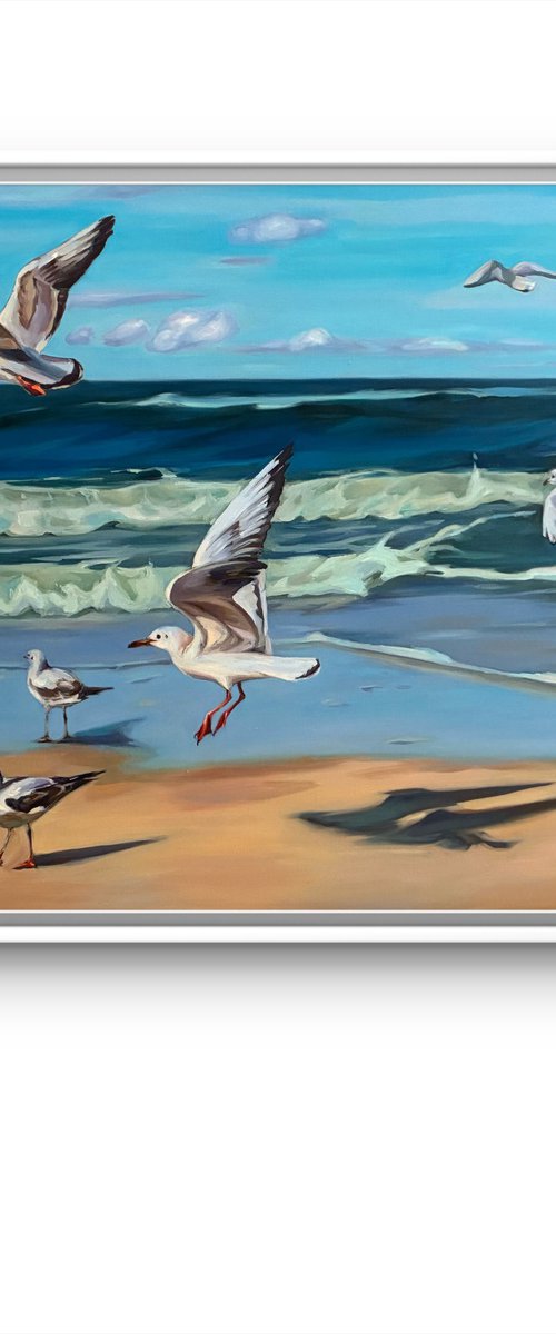 Sea seagulls by Guzel Min