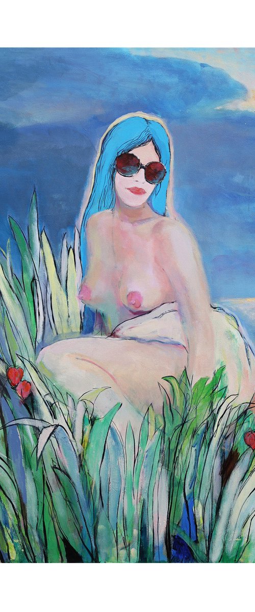 Girl with physalis by Artem Andreichuk