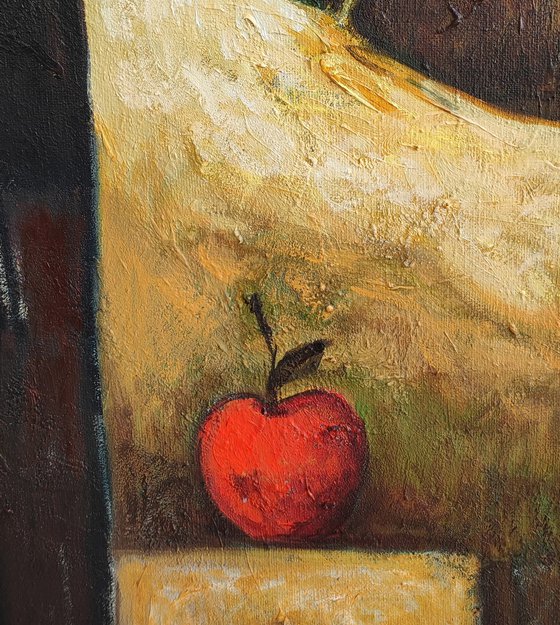 "The red apple"
