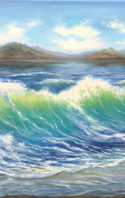 Blue sea waves by Ludmilla Ukrow