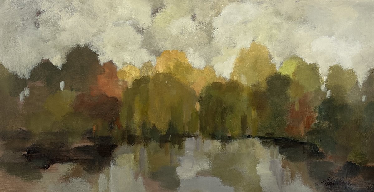  Fall Willows By Silvia Vassileva, 35 X 18, Artwork For Sale On Artfinder