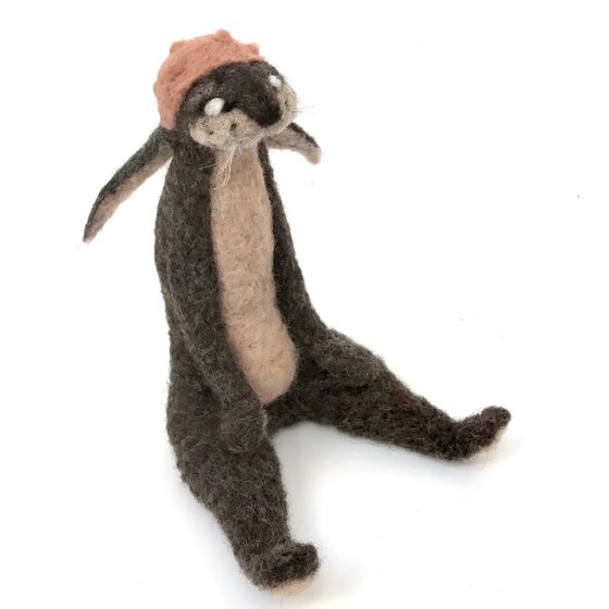 Miss Rose felted wool rabbit