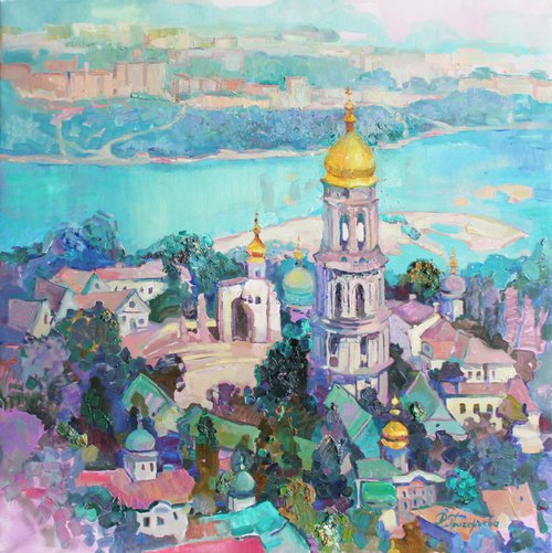 Kiev. Bell tower of Lavra in1975 by Anastasiia Grygorieva
