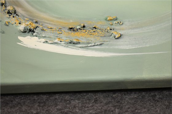 Green Wave - Abstract- Painting- Acrylic Canvas Art - Wall Art - Large Painting - Green Art - Modern Art