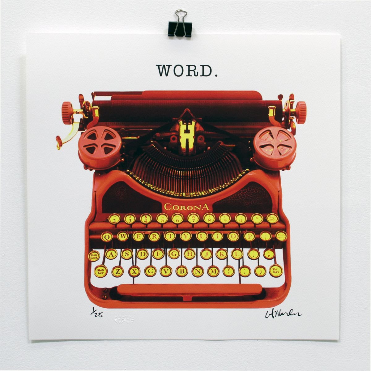 Word. - TypOwriter art by LA Marler by LA Marler