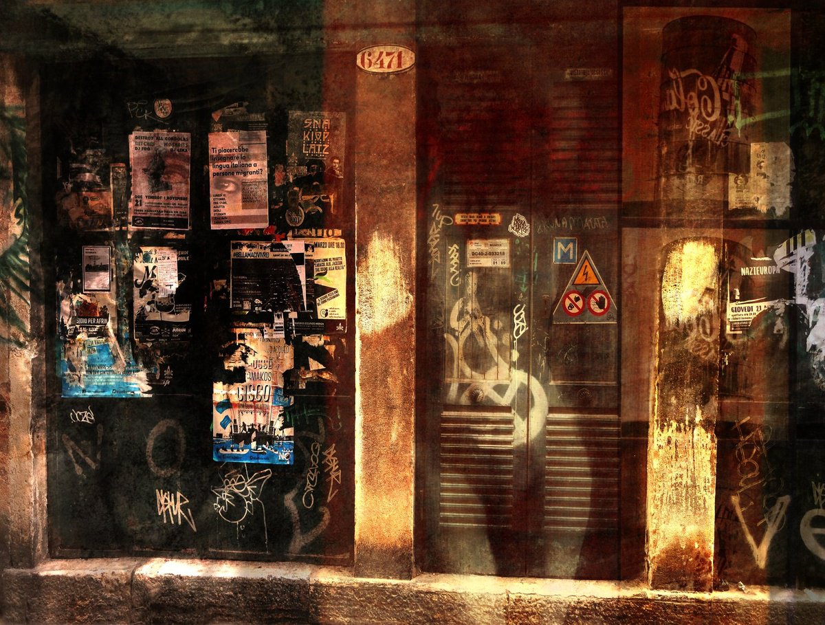 Urban And Pop Portrait Photograph By Philippe Berthier, 26 X 20", La Rue Est i? Nous............., Original Artwork