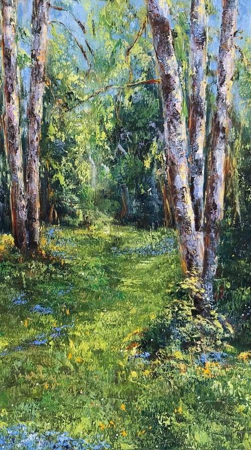 Birch Trees in the Sunshine by Diana Malivani