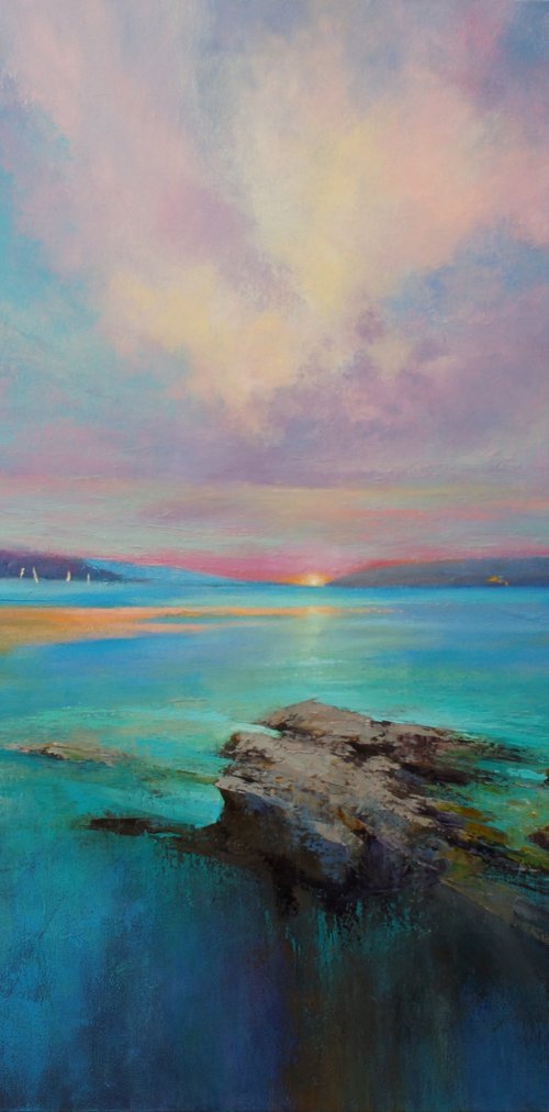 First Light Across the Bay by Sandra Michele Knight