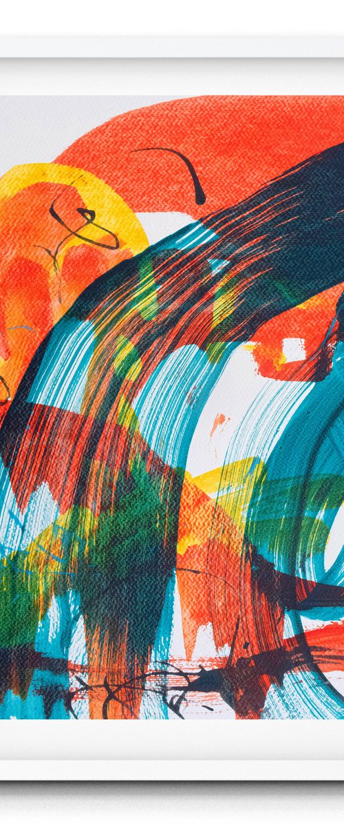 Orange and Blue Stripe 1 by Suzie Cumming