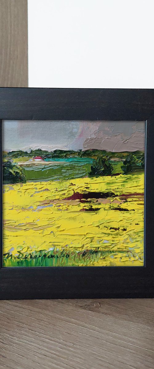 Yellow field by Nataly Derevyanko