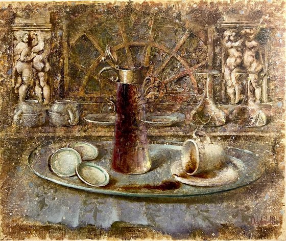 Earthy chocolate still life