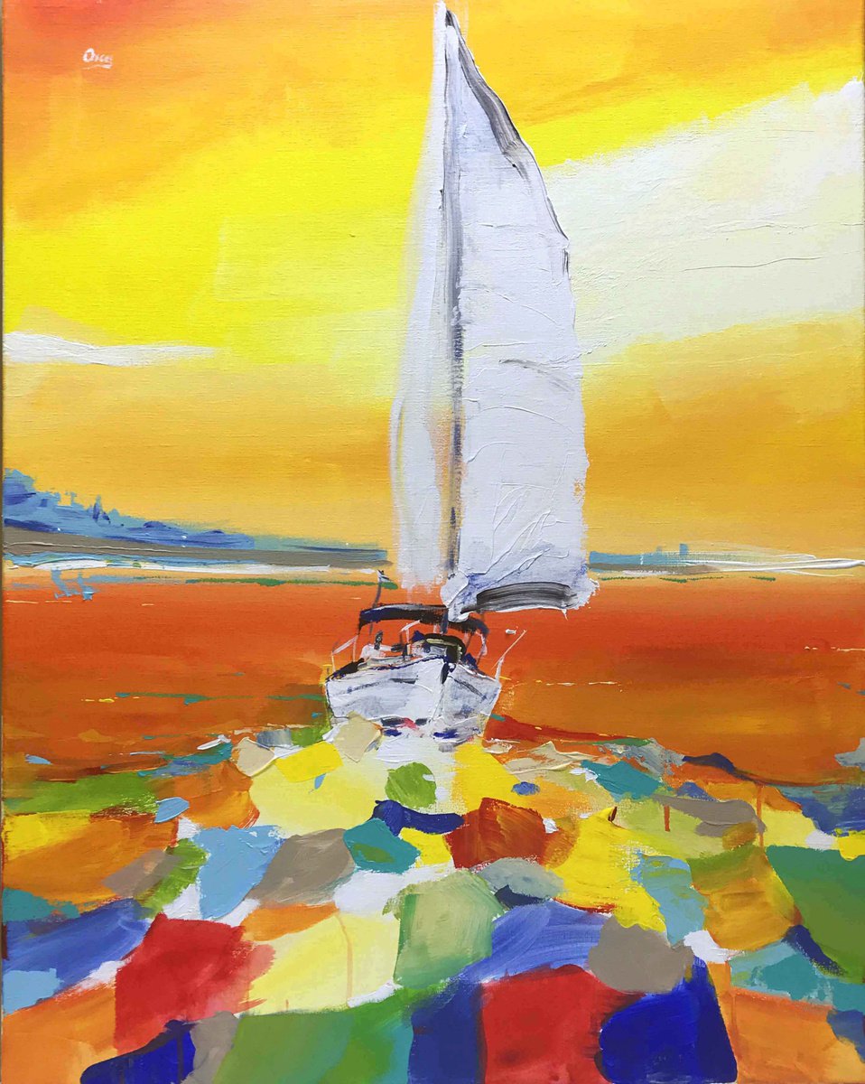sailboat 4 by Oscar Alvarez Pardo