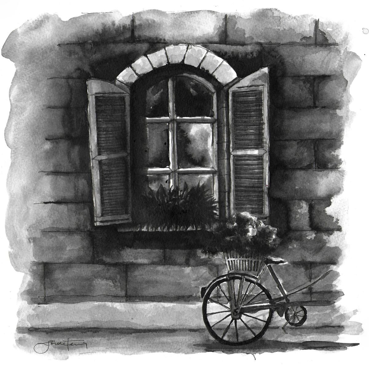 Window and Bike by Gozde Temiz Istanbul
