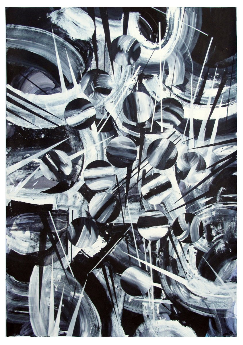 Abstract Painting By John Sharp, 28 X 39, Dazzle3, Original Artwork