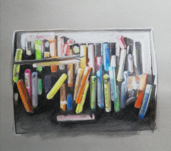 Pastels and pencils