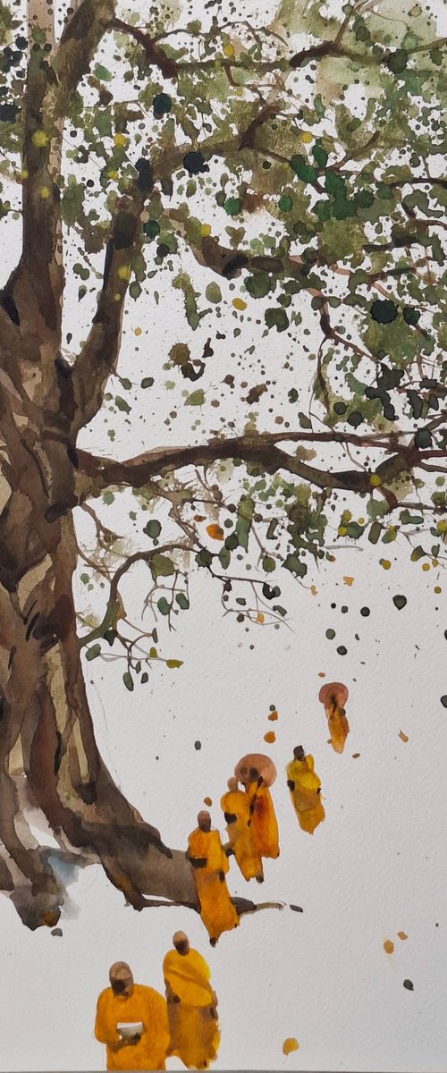 Bodhi tree, religious path by Prashant Prabhu