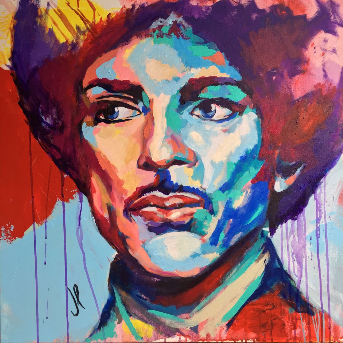 Prince Acrylic on Canvas 80x80cm Acrylic painting by Javier Peña ...