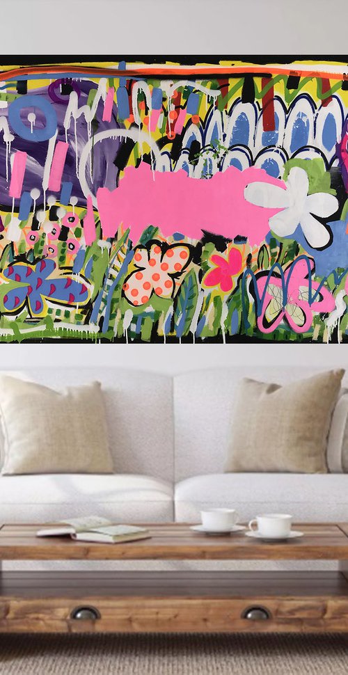 Flowers / Landscape 180 X 100 CM / 70,86 X 39,37 INCH by V. Lishko