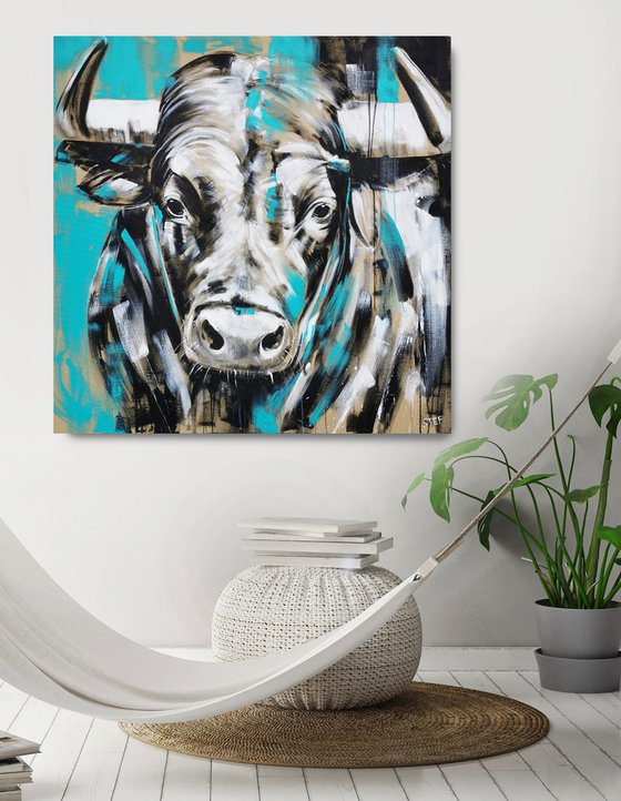 TAURUS #8 – Close up portrait of a bull