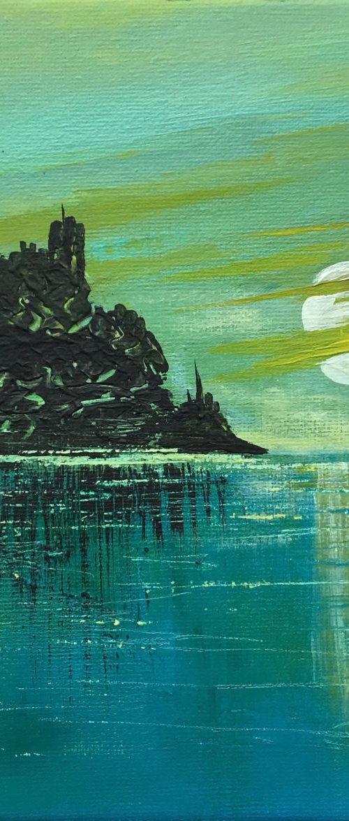 Full moon on the green planet by Marja Brown