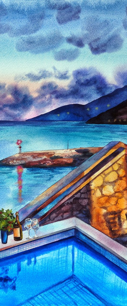 Mediterranean sunset by Delnara El
