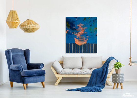 Abstract Portrait in Blue