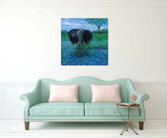 Okavango Delta I ( Large 40" x40" - 102cm x 102cm)