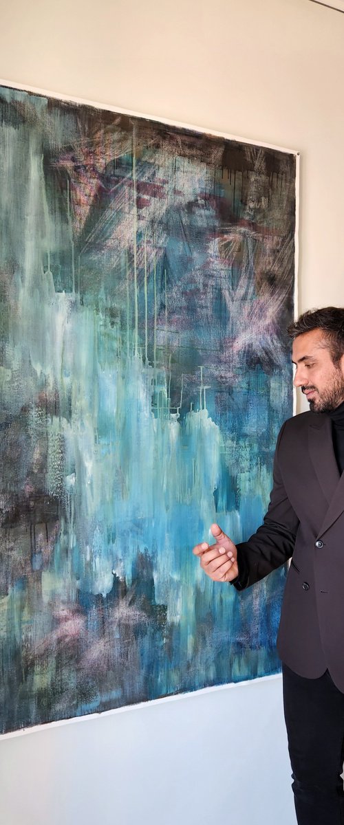 SERENITY - Contemporary Abstract Painting by Orvvet