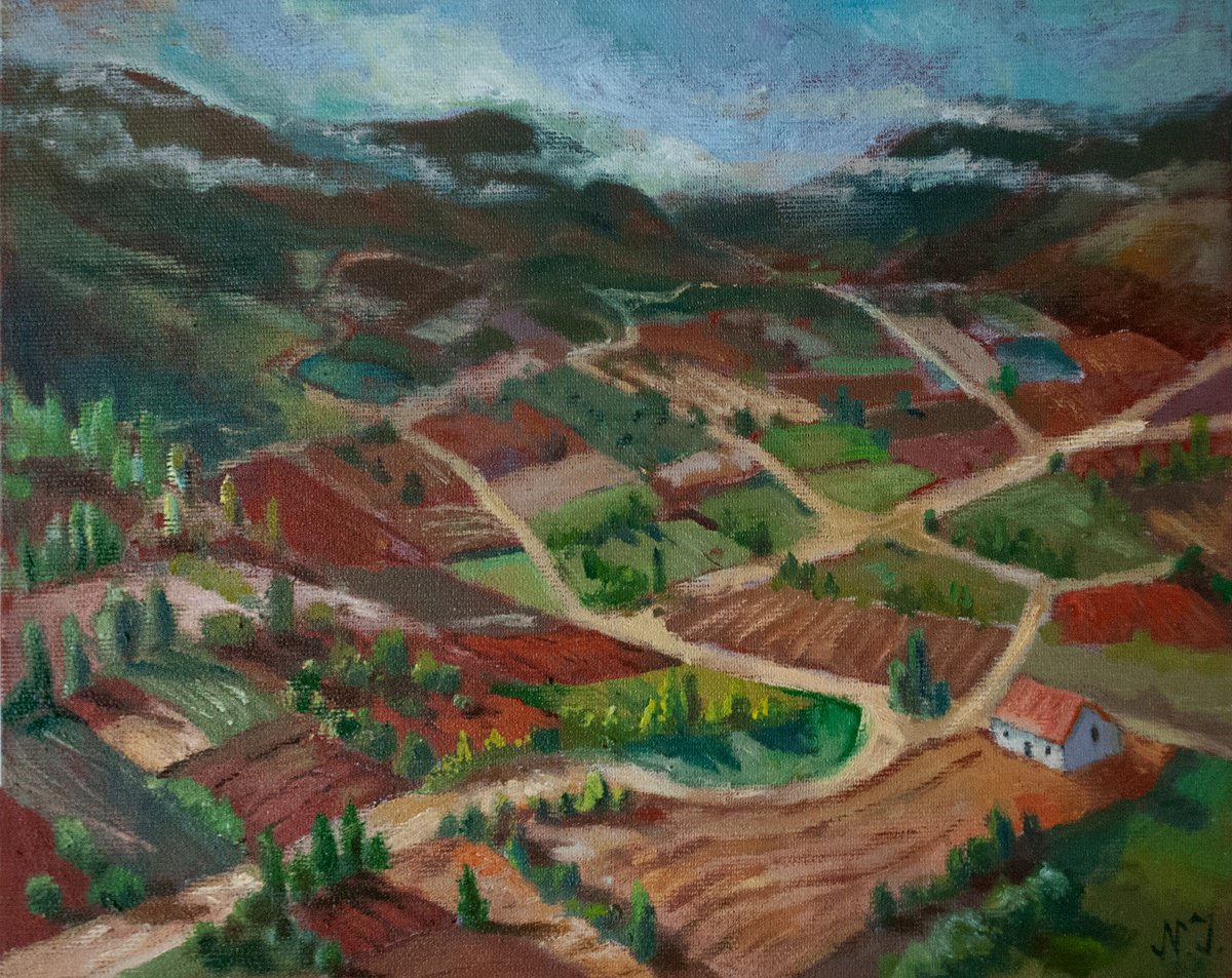 Patchwork Of Fields By Nikola Ivanovic, 12 X 9, Artwork For Sale On Artfinder