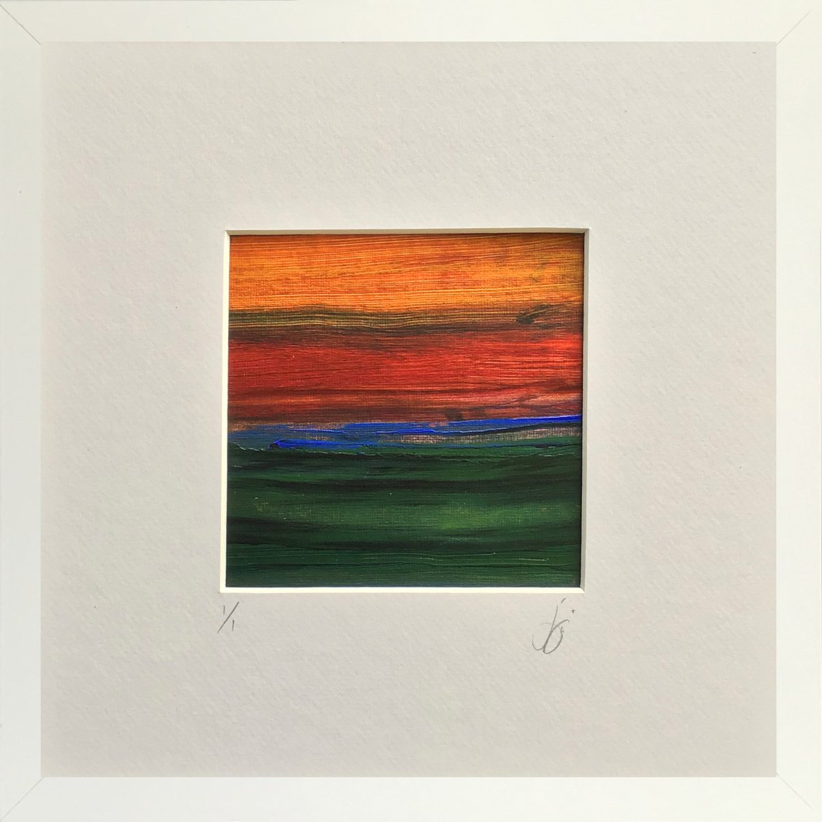 Rush 5 - Framed abstract painting by Jon Joseph