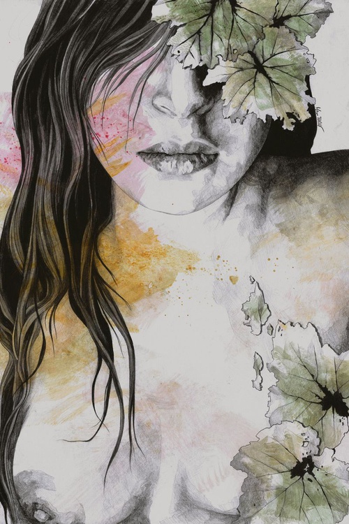 One Second Faceless Woman Portrait With Grape L Artfinder