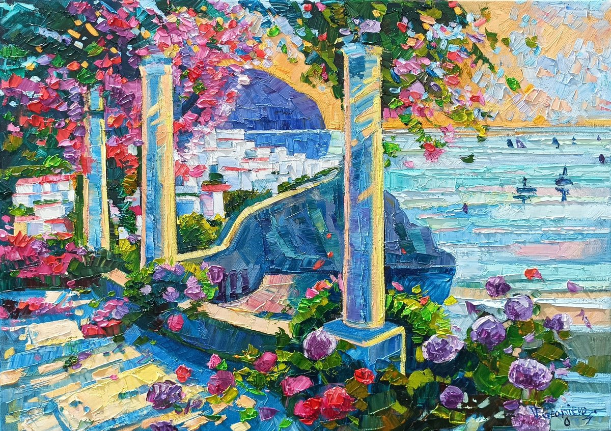 Terrace on Amalfi coast by Vanya Georgieva