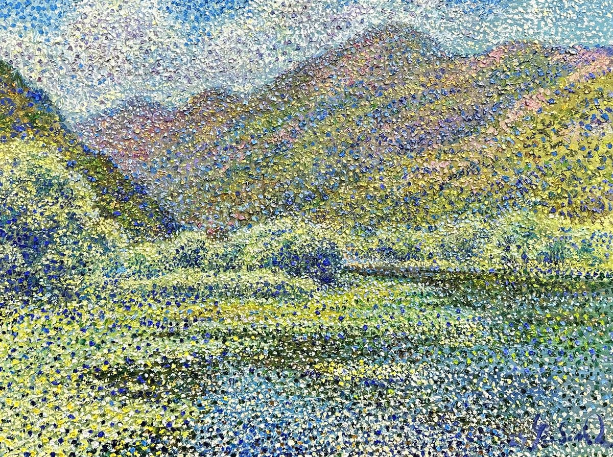 Impressionistic Landscape Oil Painting By Andrii Chebotaru, 31 X 24, A Summer Day, Original Artwork