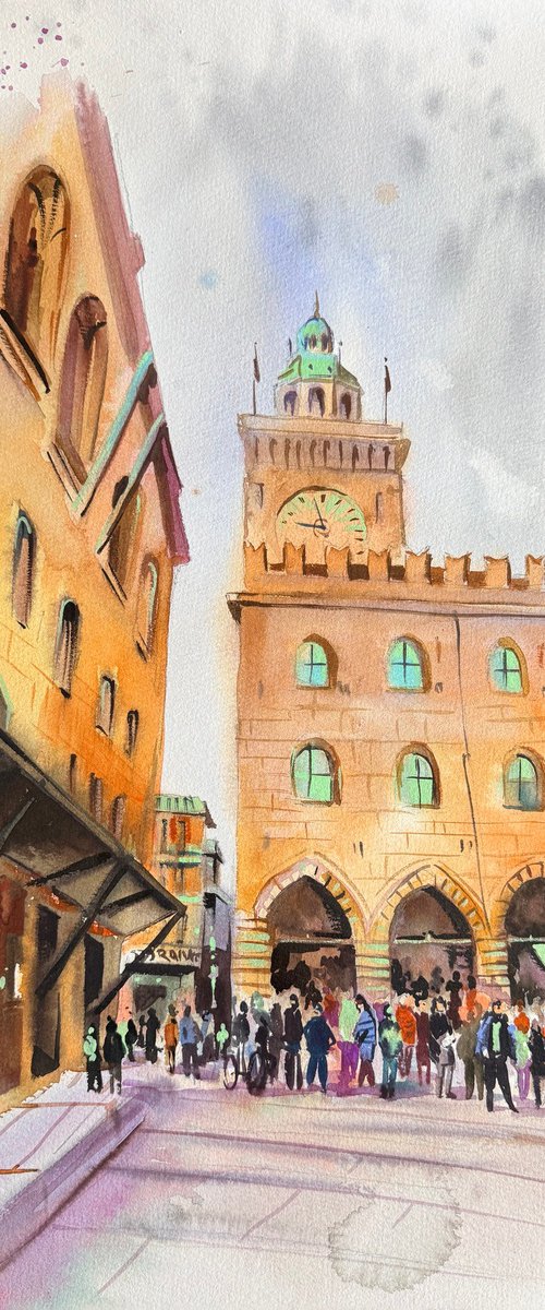 Piazza Maggiore, Bologna by Maria Kireev