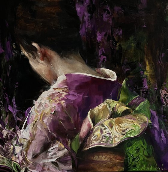 PURPLE-GIRL IN KIMONO
