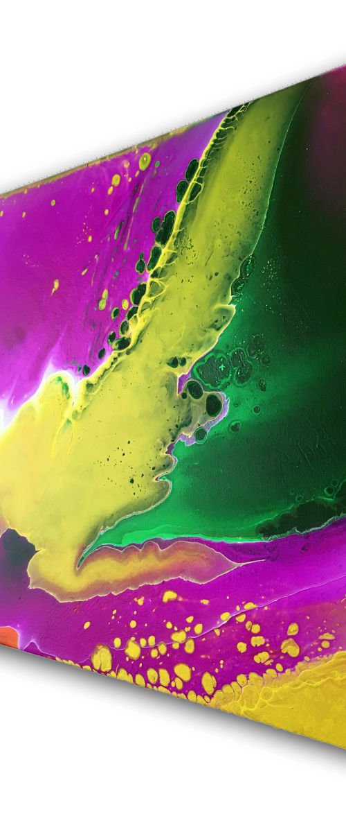"Alien Landscape" - FREE Shipping to USA - Original Abstract PMS Acrylic Painting, 20 x 16 inches by Preston M. Smith (PMS)