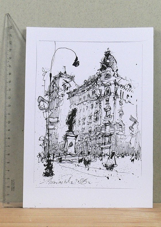 Wien, Ink Drawing.