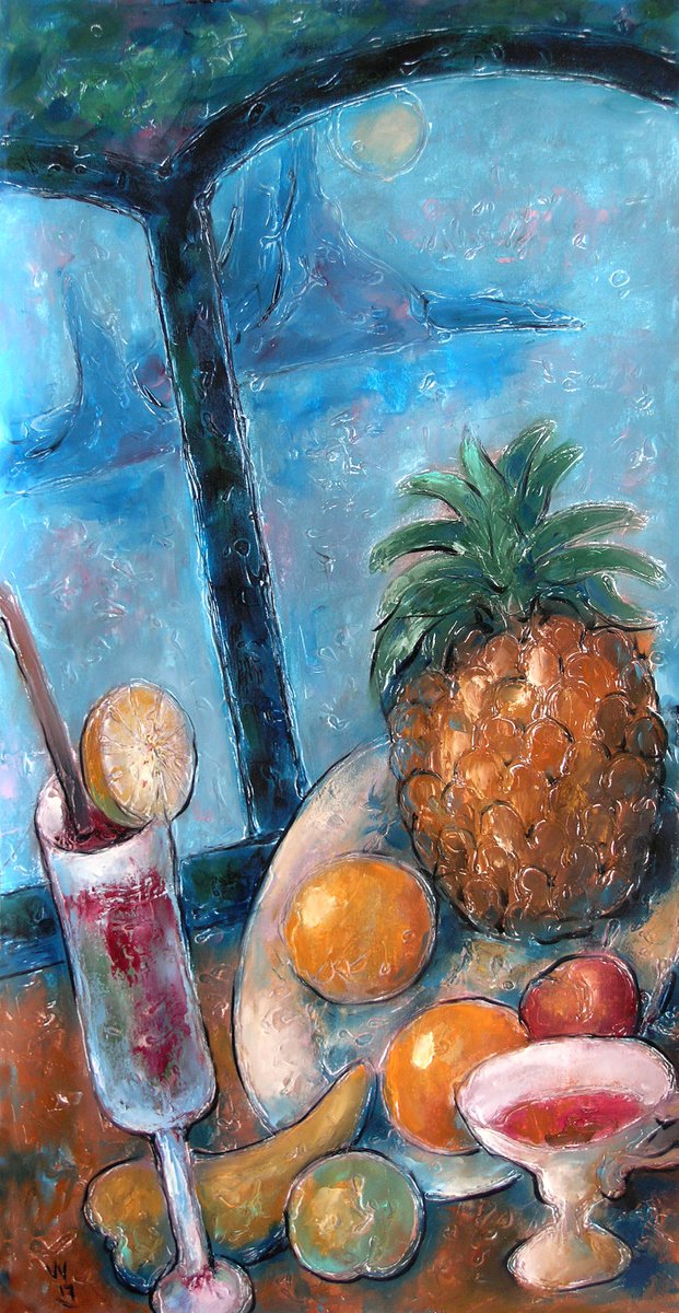 Still life with pineapple by Valentina Yevmenenko