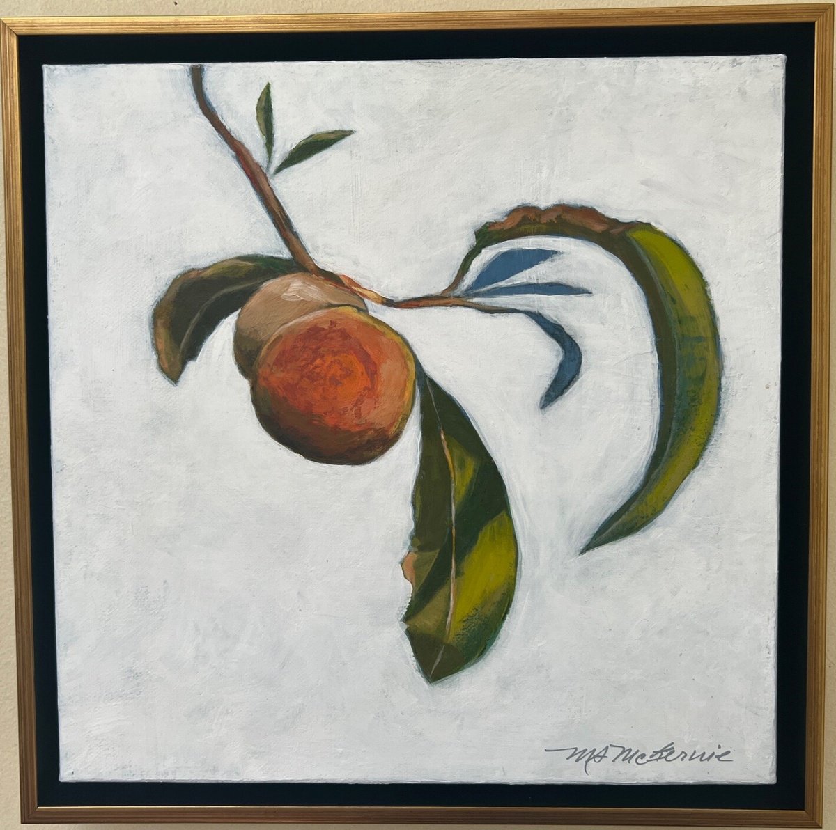 Impressionistic Botanical Acrylic Painting By Maryanne Mckernie, 11 X 11", Is That All, Original Artwork