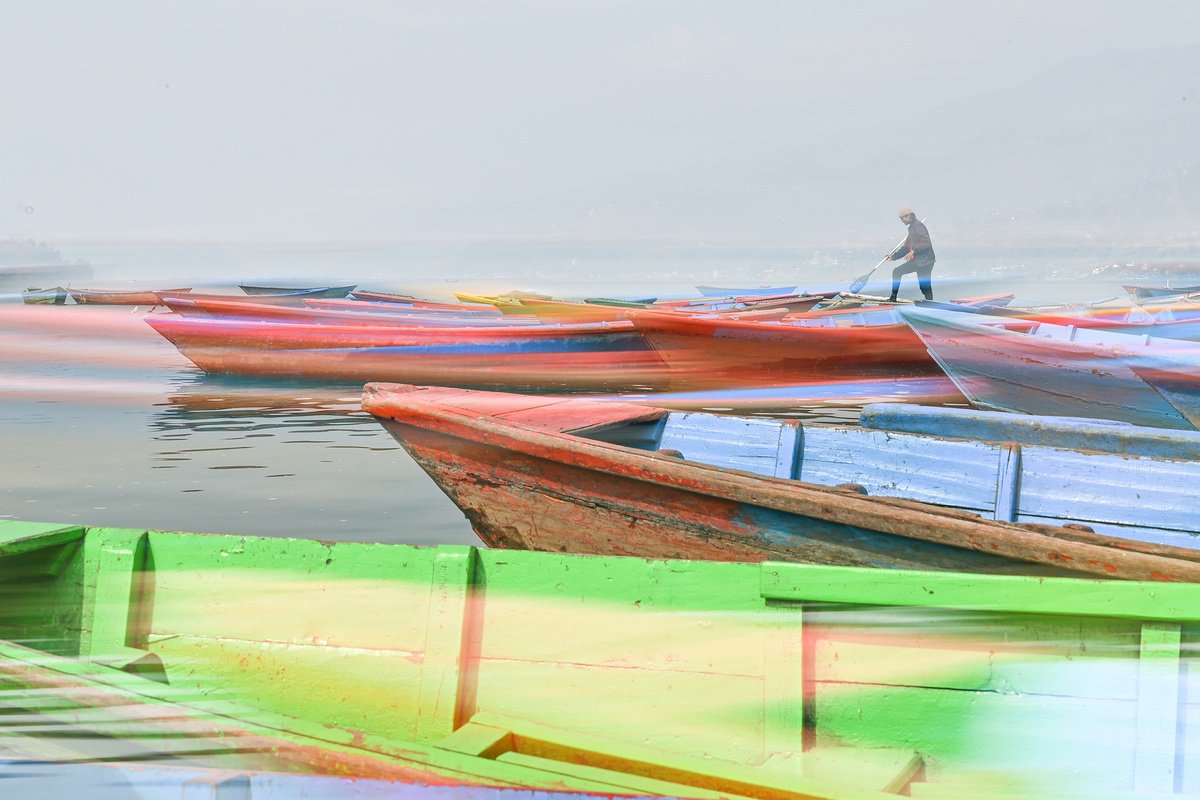 Impressionistic Landscape Photograph By Sergio Capuzzimati, 24 X 16", Secret Currents, Original Artwork