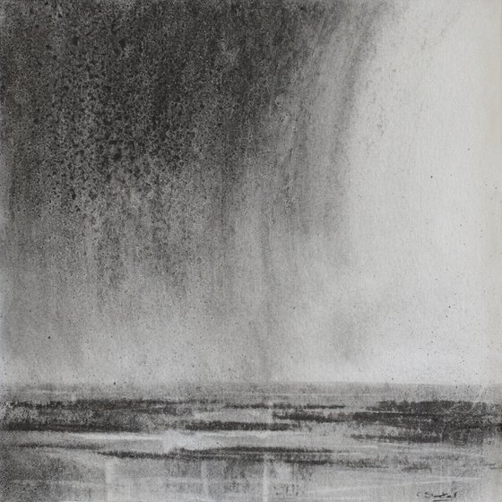 Charcol rain on the beach