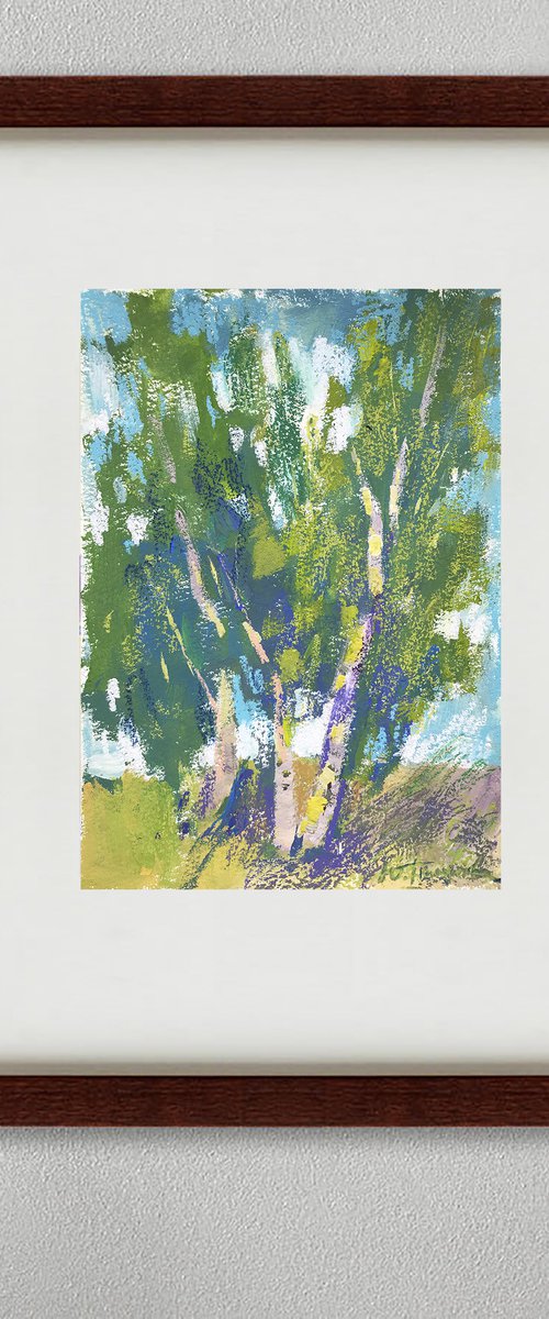 Two birch trees by Yuliia Pastukhova