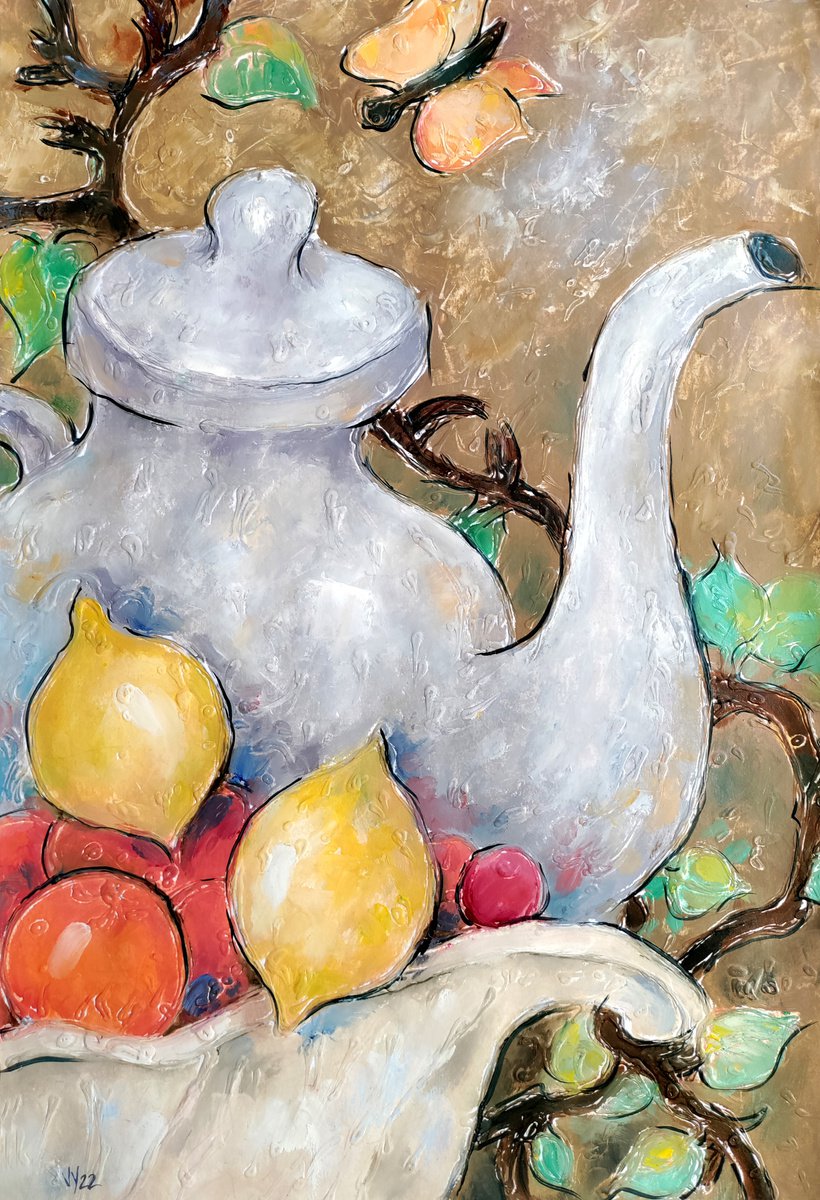 Tea with lemon by Valentina Yevmenenko